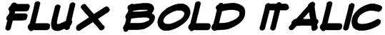 Flux Bold Italic Font