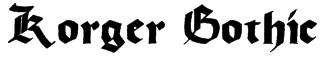 Korger Gothic Font