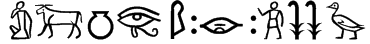Meroitic - Hieroglyphics Font