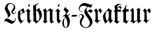 Leibniz-Fraktur Font