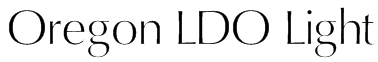 Oregon LDO Light Font