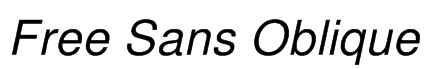 Free Sans Oblique Font