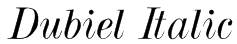 Dubiel Italic Font