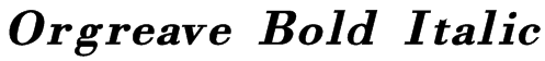 Orgreave Bold Italic Font