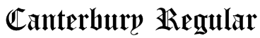 Canterbury Regular Font