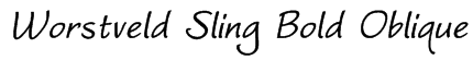 Worstveld Sling Bold Oblique Font