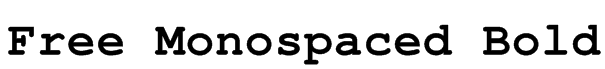Free Monospaced Bold Font