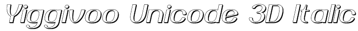 Yiggivoo Unicode 3D Italic Font
