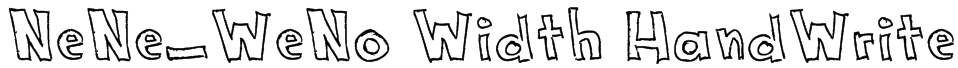 NeNe_WeNo Width HandWrite Font