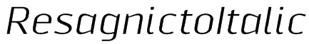 ResagnictoItalic Font