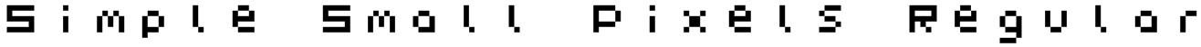 Simple Small Pixels Regular Font