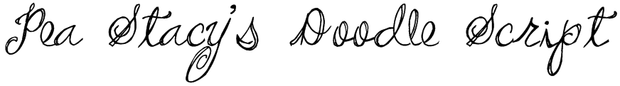Pea Stacy's Doodle Script Font