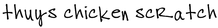thuys chicken scratch Font