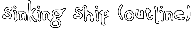 Sinking Ship (outline) Font