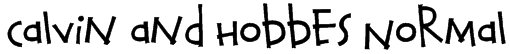 Calvin and Hobbes Normal Font