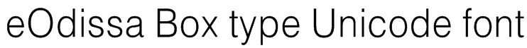 eOdissa Box type Unicode font  Font