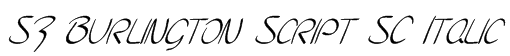SF Burlington Script SC Italic Font