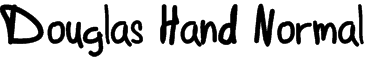 Douglas Hand Normal Font