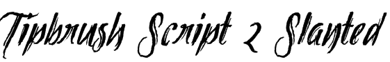 Tipbrush Script 2 Slanted Font