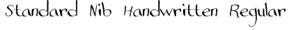 Standard Nib Handwritten Regular Font
