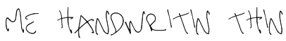 me handwritin Thin Font