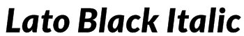 Lato Black Italic Font