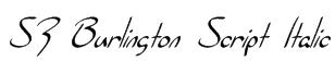 SF Burlington Script Italic Font