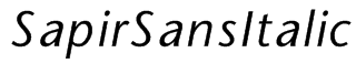 SapirSansItalic Font