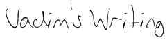 Vadim's Writing Font
