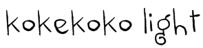 kokekoko light Font