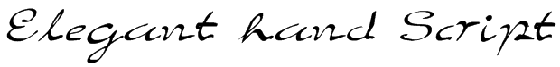Elegant hand Script Font