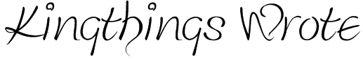 Kingthings Wrote Font