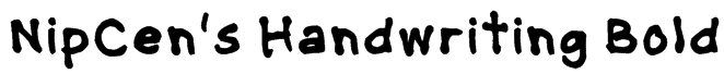 NipCen's Handwriting Bold Font