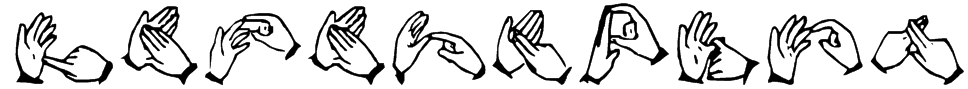 The Hands of Deaf Font