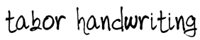 tabor handwriting Font