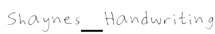 Shaynes_Handwriting Font