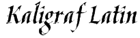 Kaligraf Latin Font