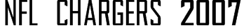 NFL Chargers 2007 Font