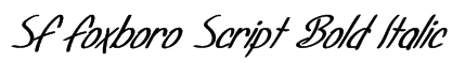SF Foxboro Script Bold Italic Font