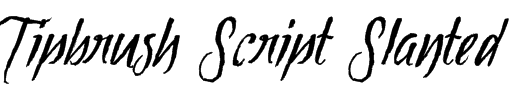 Tipbrush Script Slanted  Font