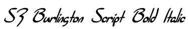 SF Burlington Script Bold Italic Font