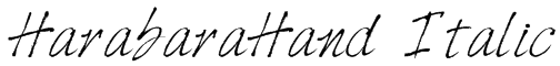 HarabaraHand Italic Font