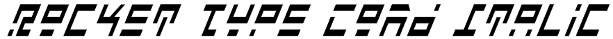 Rocket Type Cond Italic Font