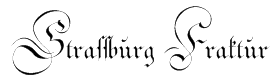 Strassburg Fraktur Font