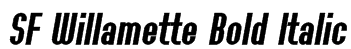SF Willamette Bold Italic Font