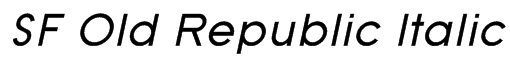 SF Old Republic Italic Font