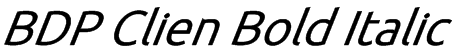 BDP Clien Bold Italic Font