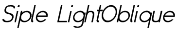 Siple LightOblique Font