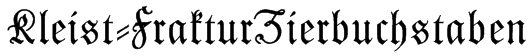 Kleist-FrakturZierbuchstaben Font