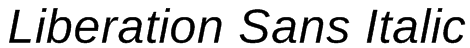 Liberation Sans Italic Font